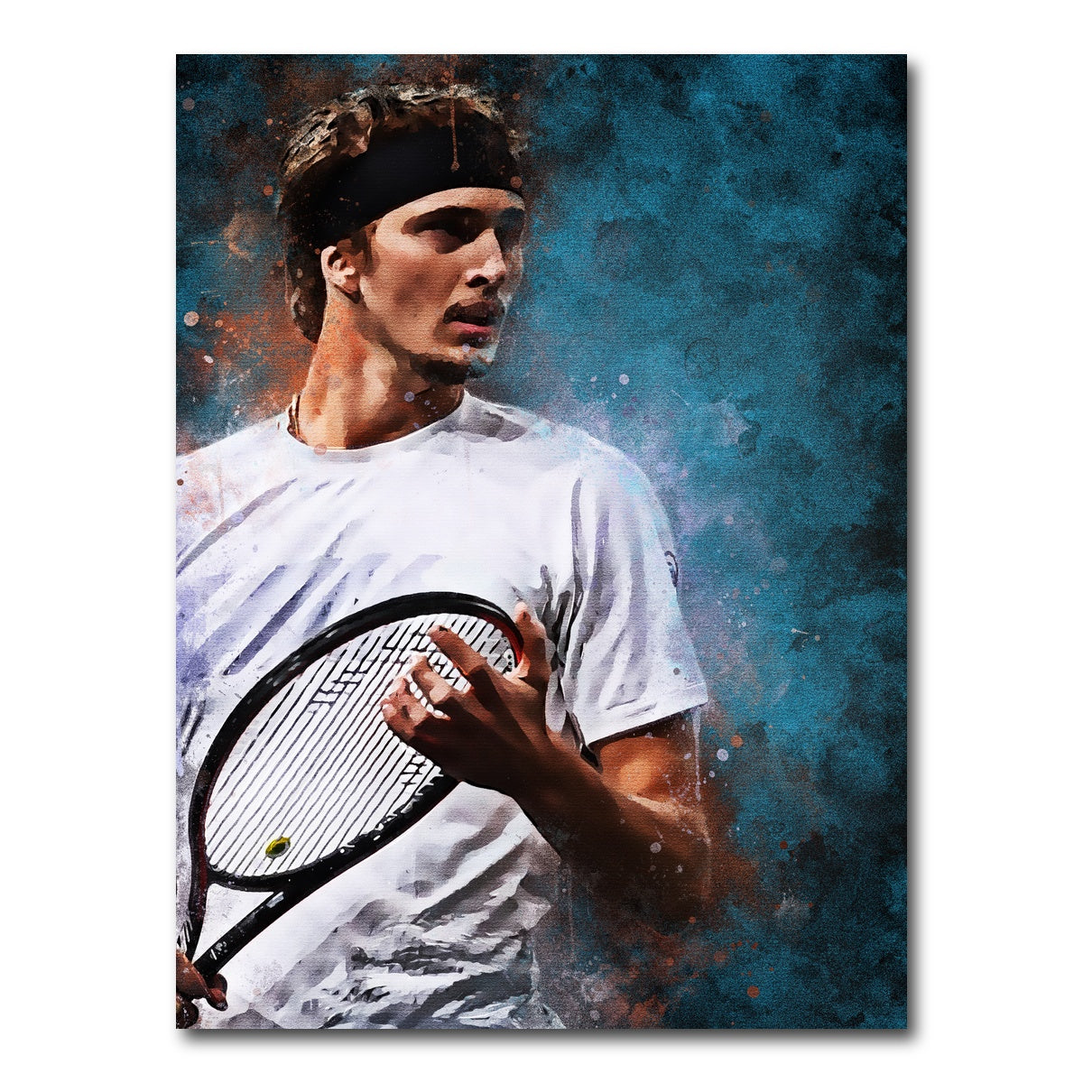 AUTO-MOCKUP WHITE | Alexander Zverev | 1 Piece | Gallery Wrap Canvas | group=3x4