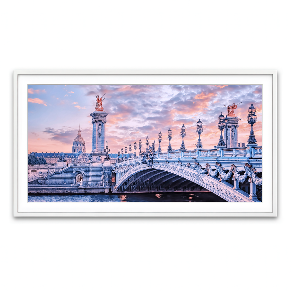 Framed Print 2x1 White