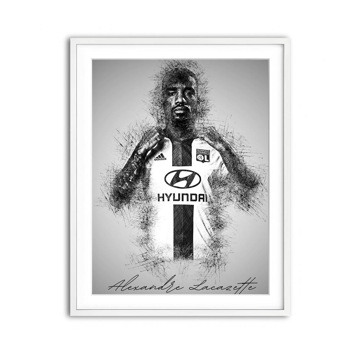 Framed Print 3x4 White