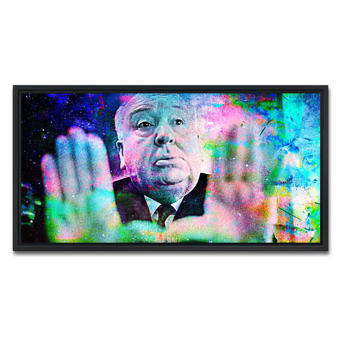 AUTO-MOCKUP WHITE | Alfred Hitchcock | 1 Piece | Black Framed Canvas | group=2x1