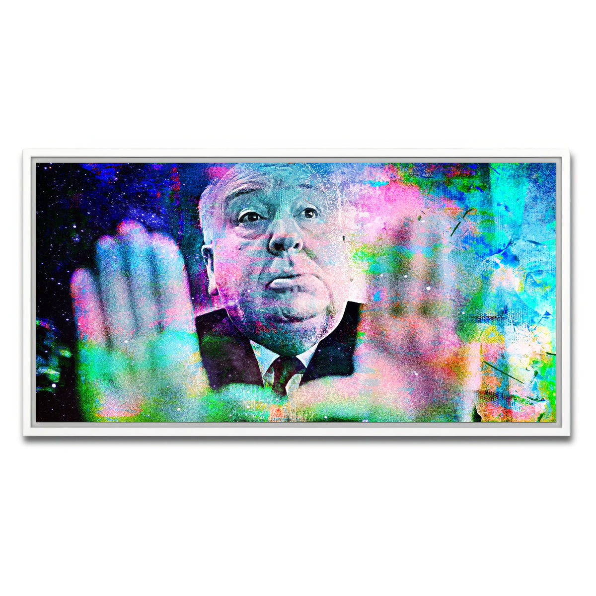 AUTO-MOCKUP WHITE | Alfred Hitchcock | 1 Piece | White Framed Canvas | group=2x1
