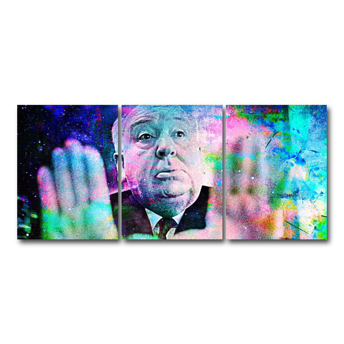 AUTO-MOCKUP WHITE | Alfred Hitchcock | 3 Piece | Gallery Wrap Canvas | group=18x24