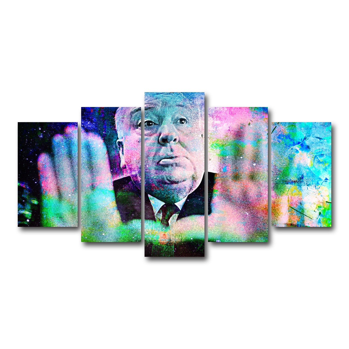 AUTO-MOCKUP WHITE | Alfred Hitchcock | 5 Piece | Gallery Wrap Canvas | group=5_normal