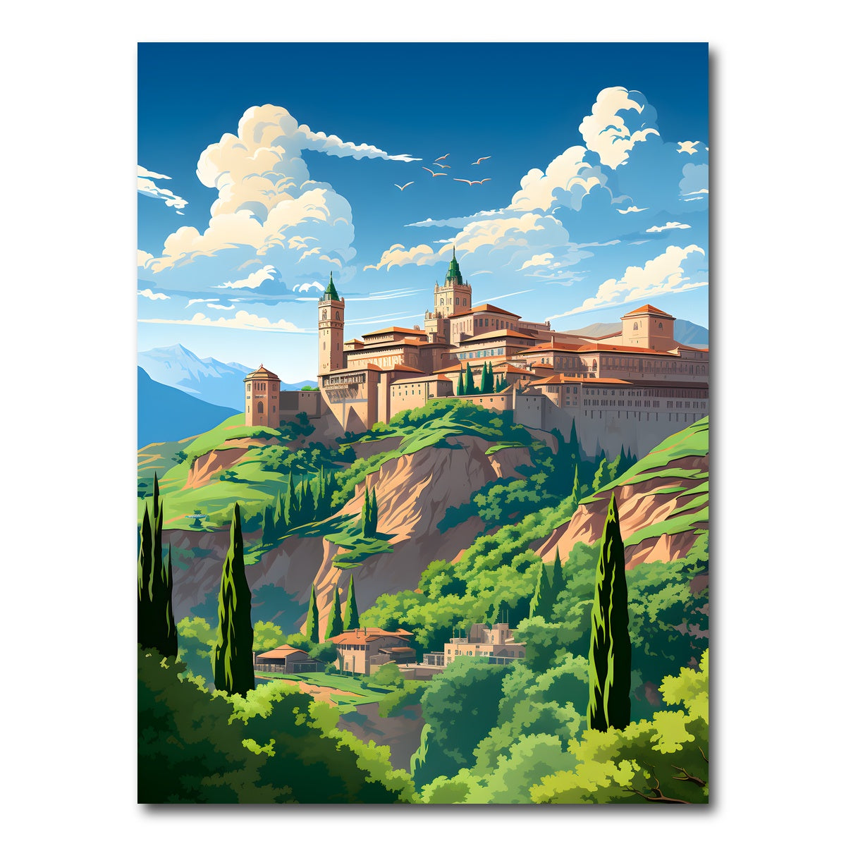 AUTO-MOCKUP WHITE | Alhambra - Grenada - Spain | 1 Piece | Gallery Wrap Canvas | group=3x4