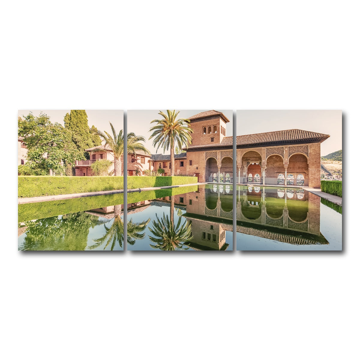 AUTO-MOCKUP WHITE | Alhambra Garden | 3 Piece | Gallery Wrap Canvas | group=18x24