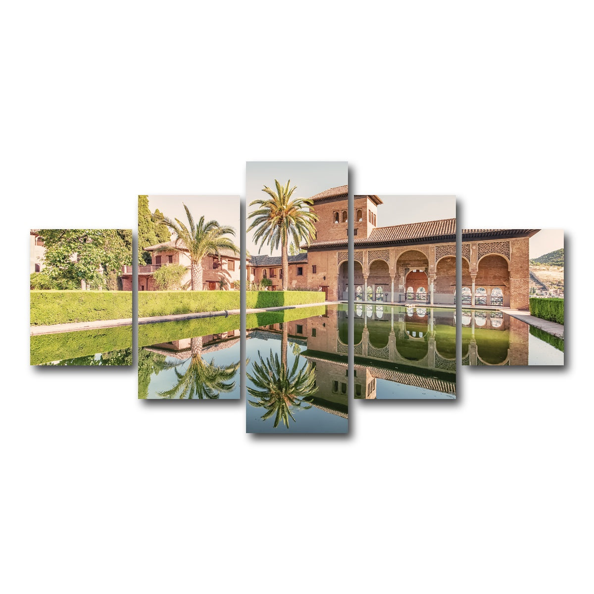 AUTO-MOCKUP WHITE | Alhambra Garden | 5 Piece | Gallery Wrap Canvas | group=5_short