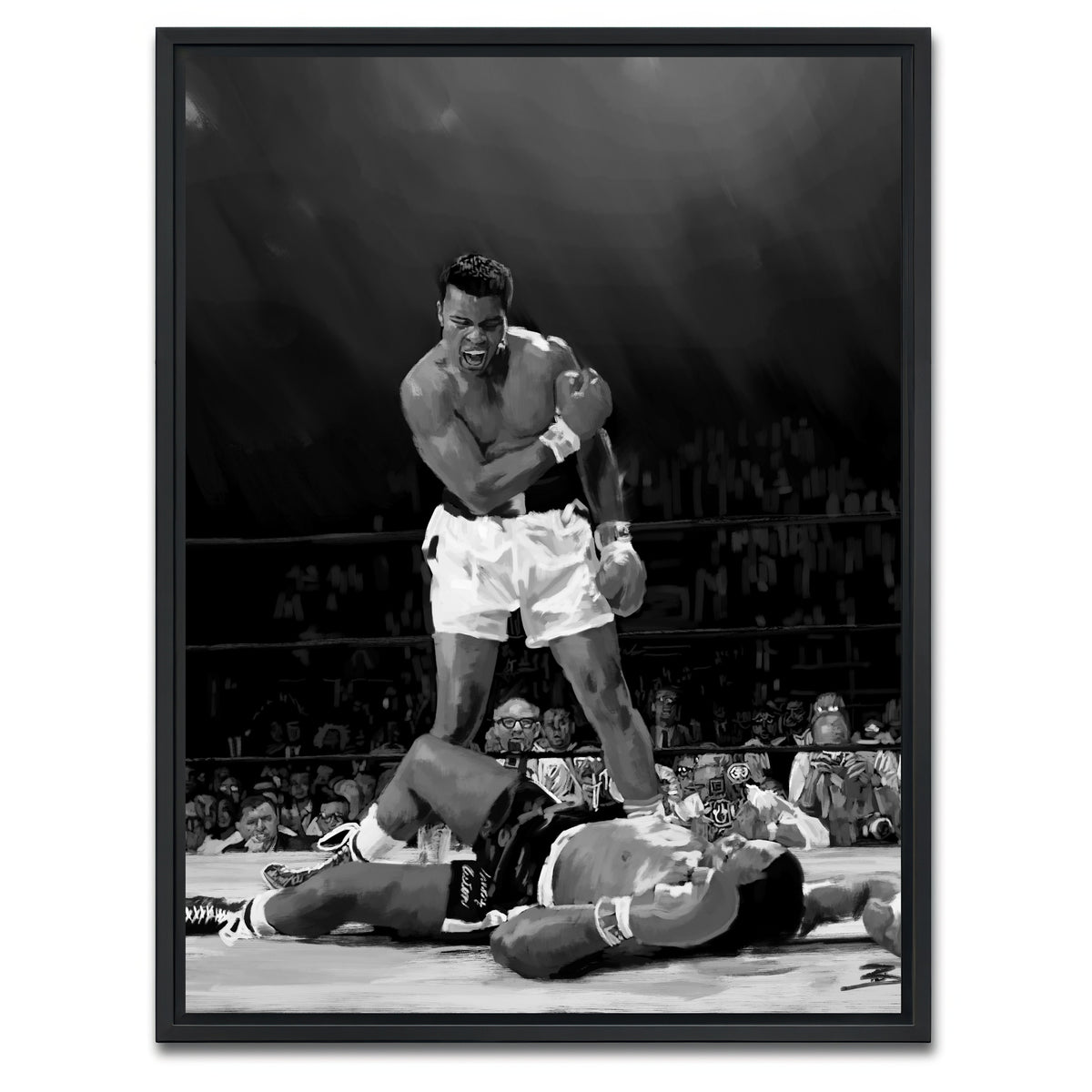 AUTO-MOCKUP WHITE | Ali Knockout | 1 Piece | Black Framed Canvas | group=3x4