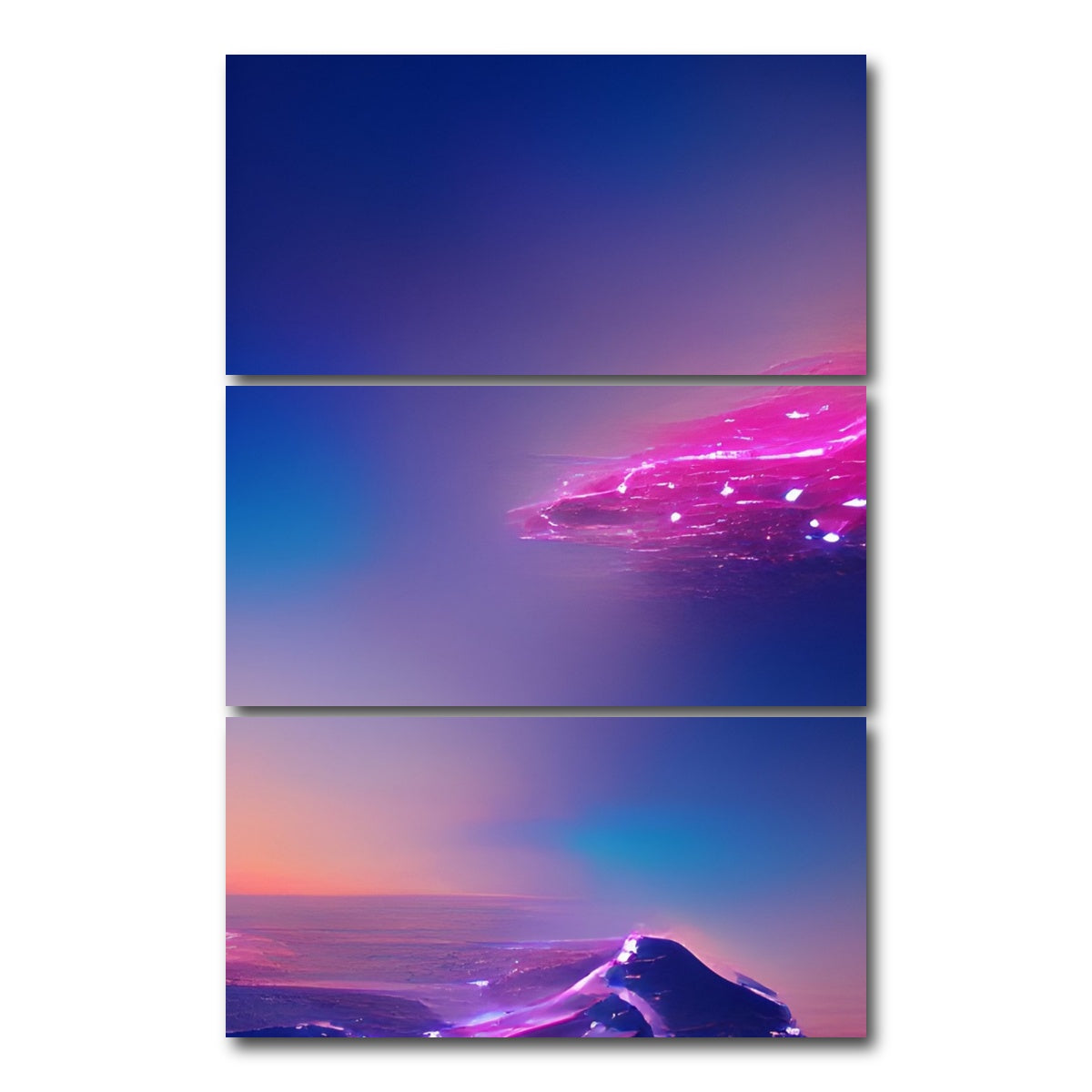 AUTO-MOCKUP WHITE | Alien World | 3 Piece | Gallery Wrap Canvas | group=12x24_stacked