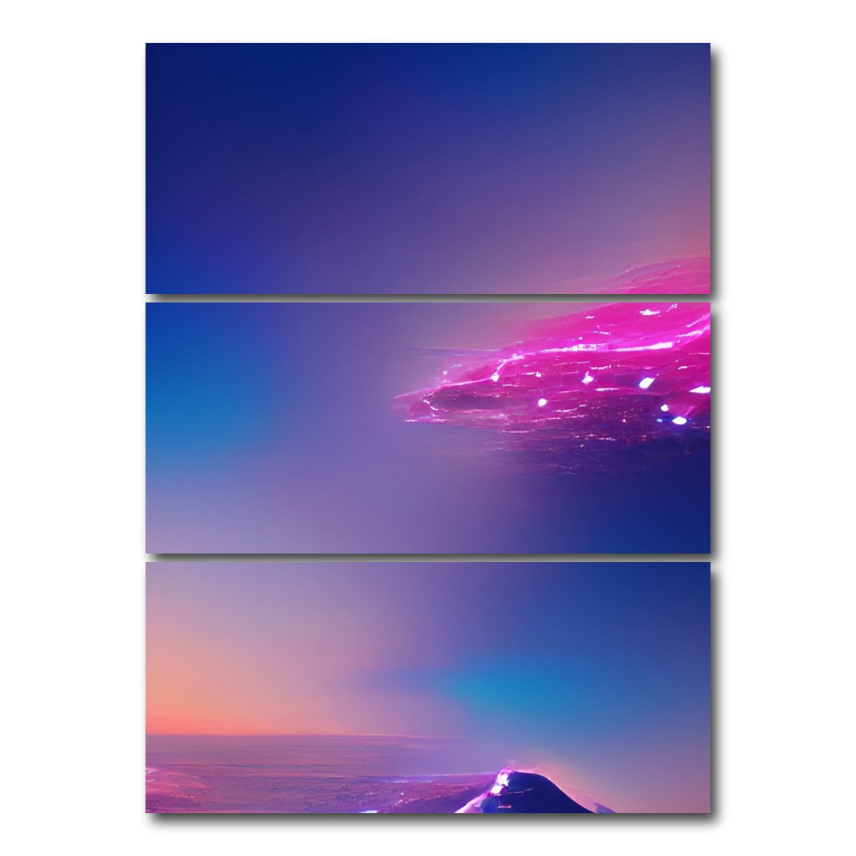 AUTO-MOCKUP WHITE | Alien World | 3 Piece | Gallery Wrap Canvas | group=8x18_stacked