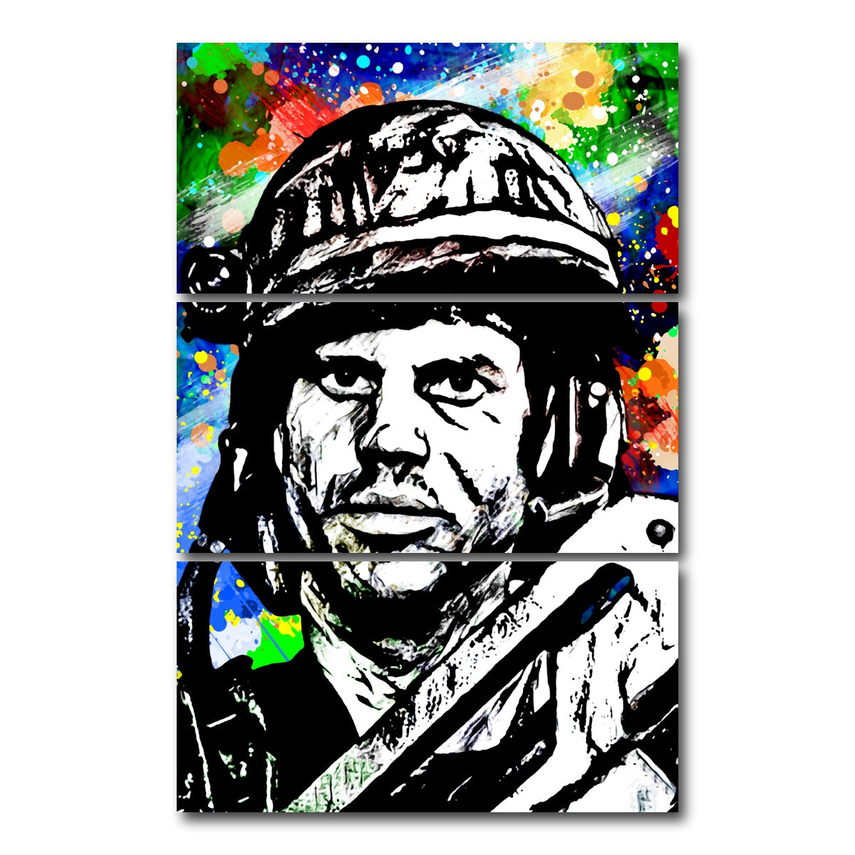 AUTO-MOCKUP WHITE | Aliens Hudson | 3 Piece | Gallery Wrap Canvas | group=12x24_stacked