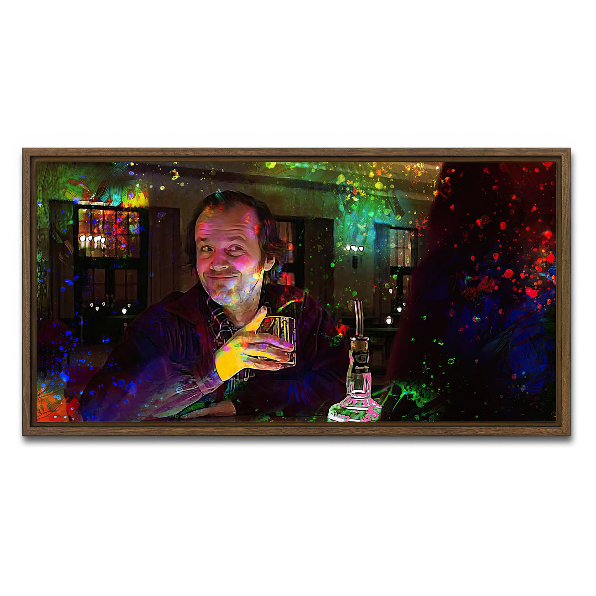 AUTO-MOCKUP WHITE | All Work No Play | 1 Piece | Walnut Framed Canvas | group=2x1