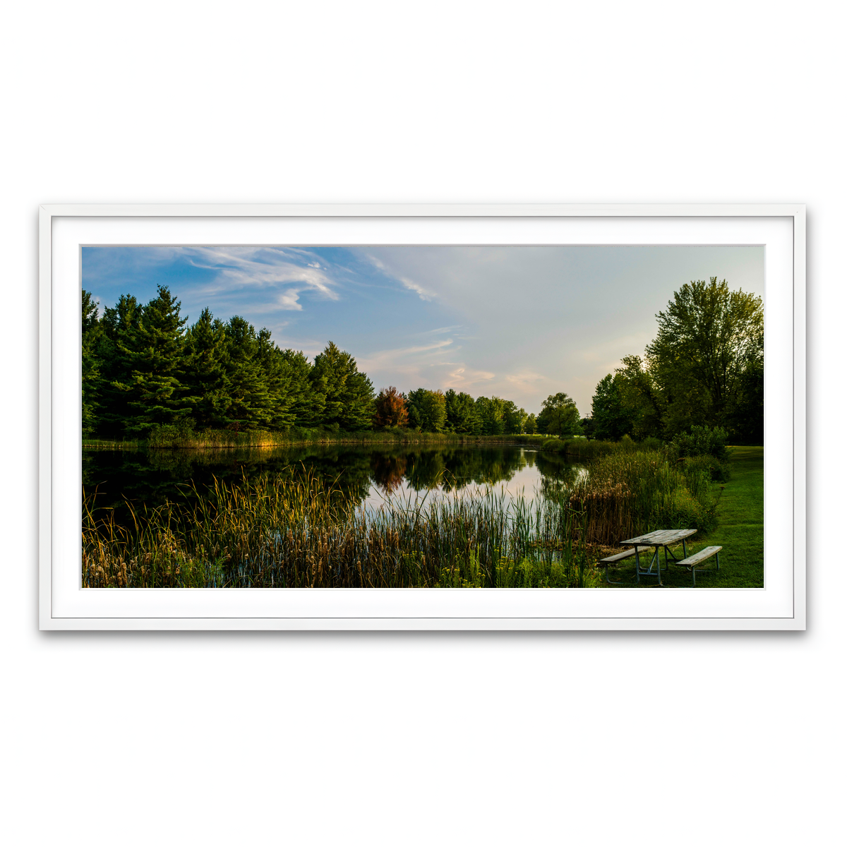 Framed Print 2x1 White