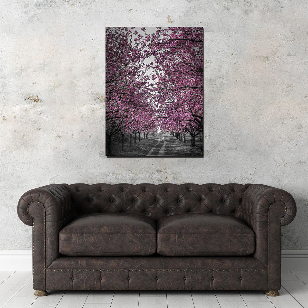 Amazing Cherry Blossom Alley in Pink Wall Art