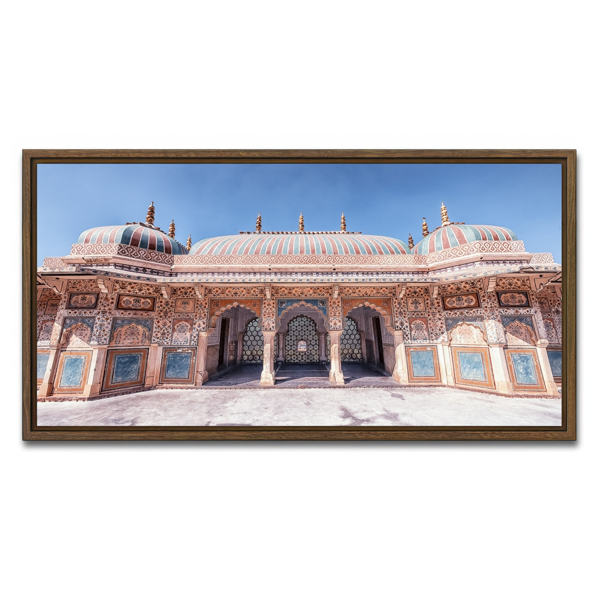 AUTO-MOCKUP WHITE | Amber Fort | 1 Piece | Walnut Framed Canvas | group=2x1