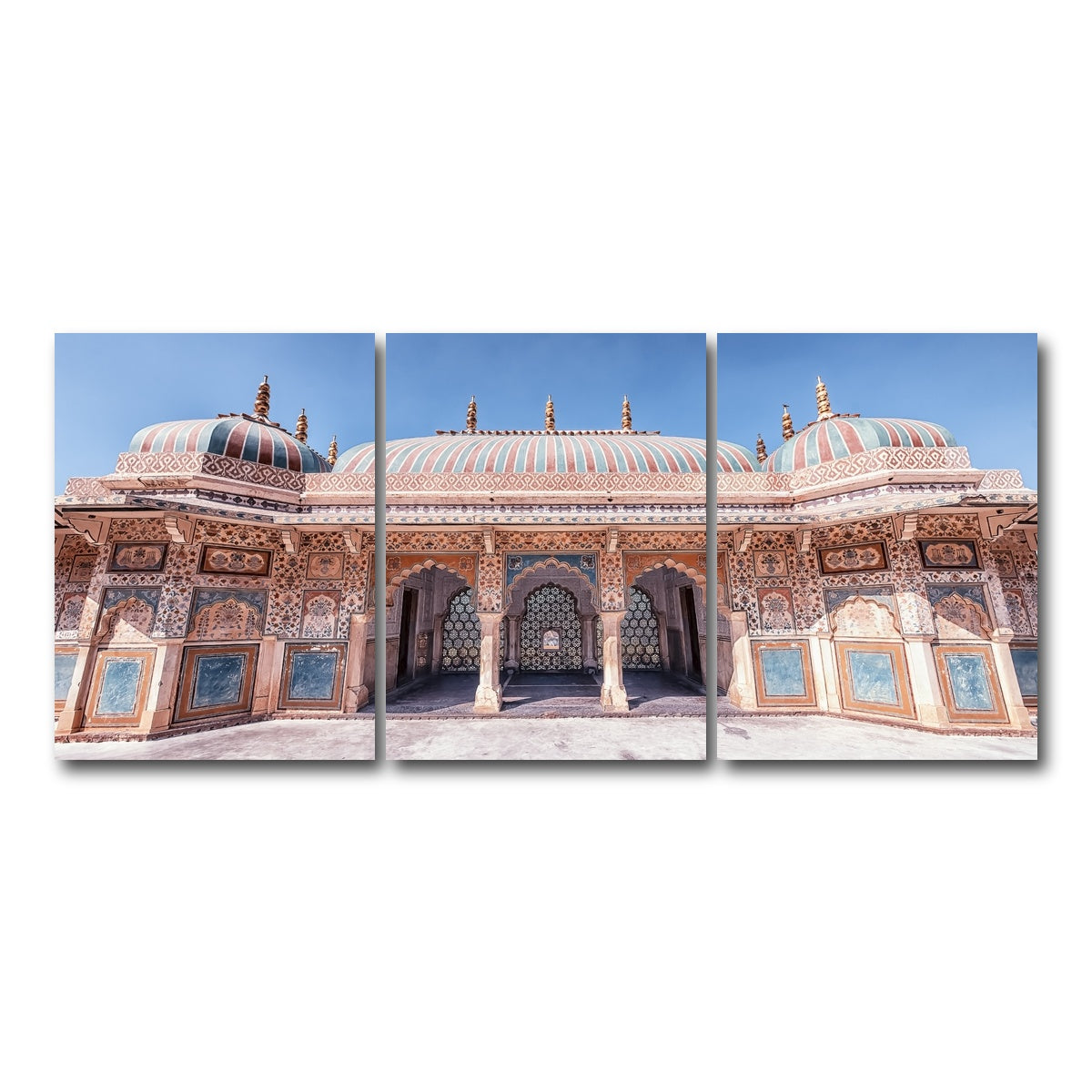 AUTO-MOCKUP WHITE | Amber Fort | 3 Piece | Gallery Wrap Canvas | group=18x24