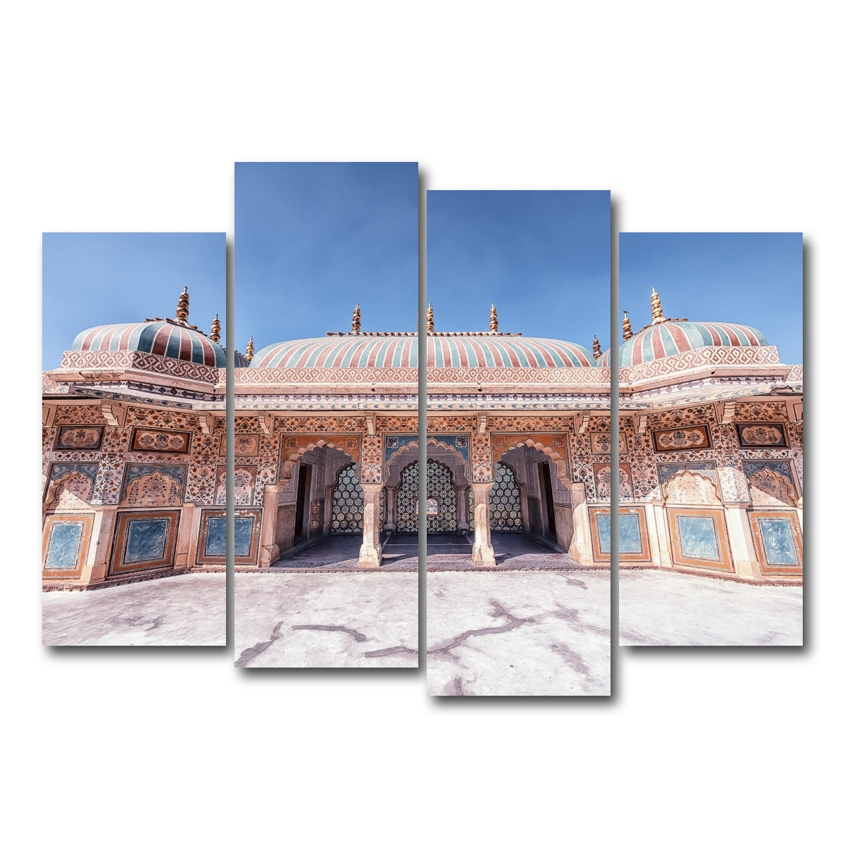 AUTO-MOCKUP WHITE | Amber Fort | 4 Piece | Gallery Wrap Canvas | group=4_normal