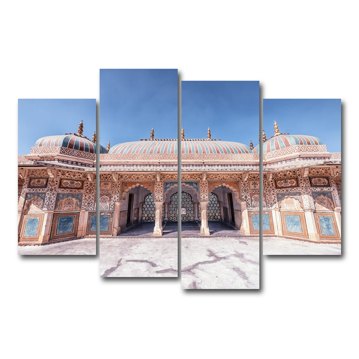 AUTO-MOCKUP WHITE | Amber Fort | 4 Piece | Gallery Wrap Canvas | group=4_short