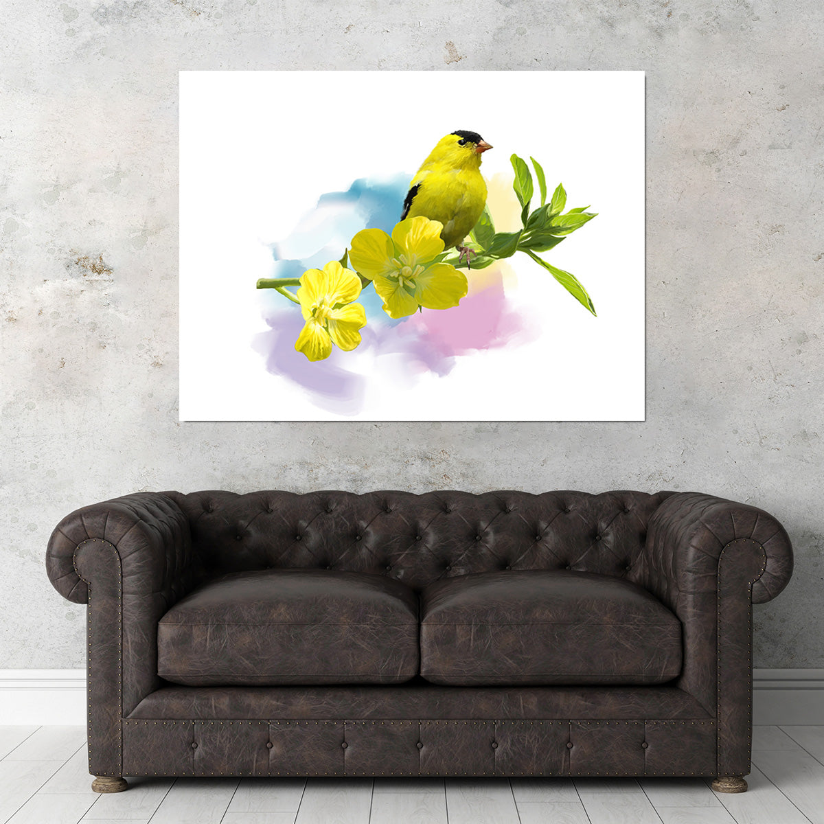 American Goldfinch Watercolor Wall Art