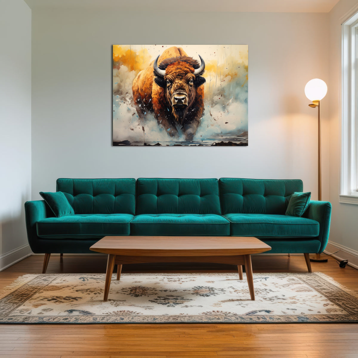AUTO-MOCKUP ROOM | American Bison Watercolor