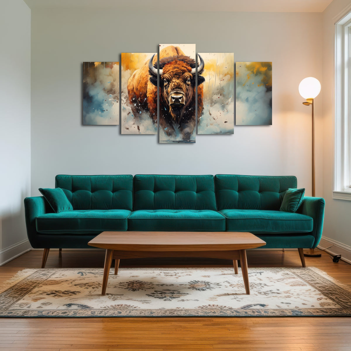 AUTO-MOCKUP ROOM | American Bison Watercolor