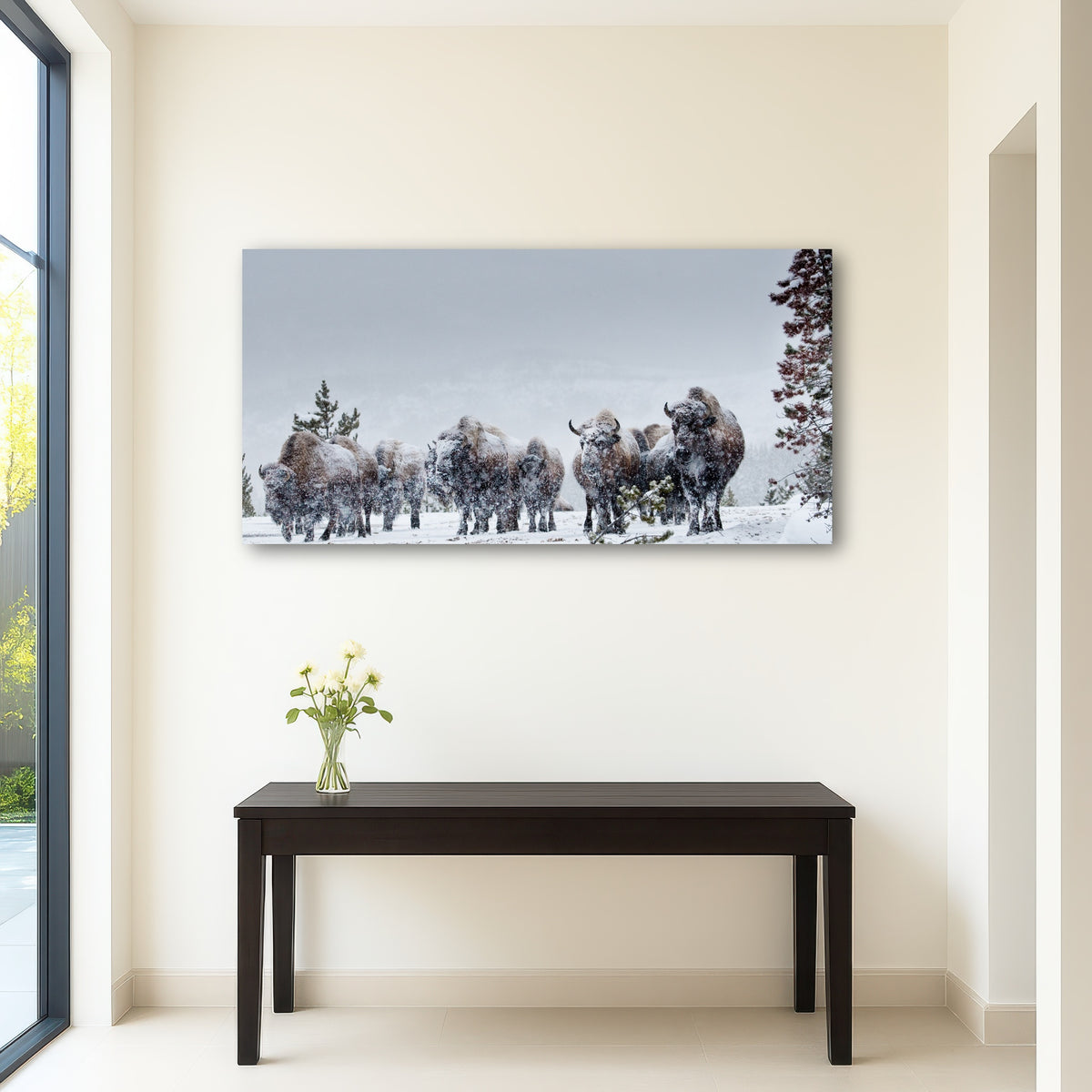 AUTO-MOCKUP ROOM | American Bison in Winter Snow
