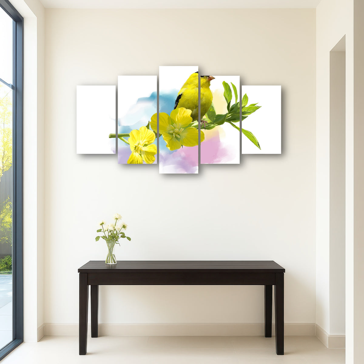 AUTO-MOCKUP ROOM | American Goldfinch watercolor