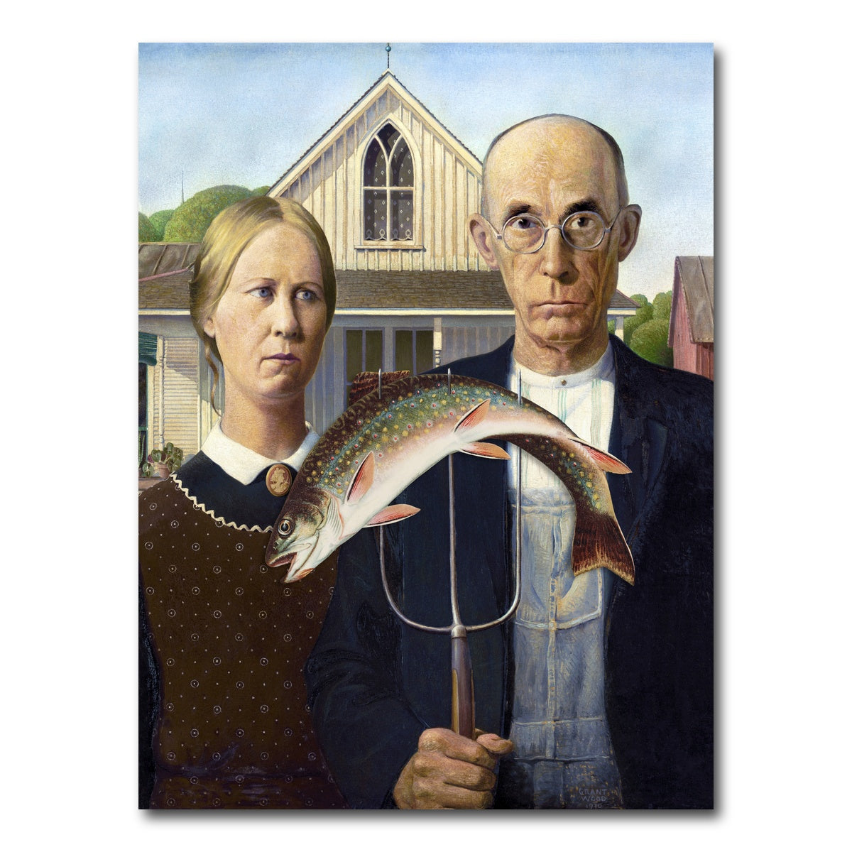 AUTO-MOCKUP WHITE | American Gothic Revisited | 1 Piece | Gallery Wrap Canvas | group=3x4