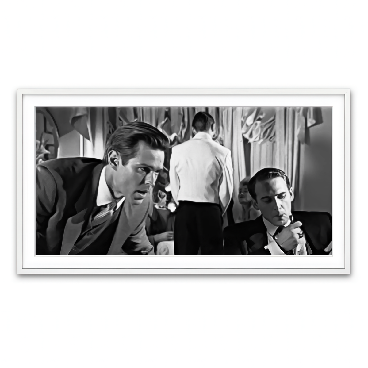 Framed Print 2x1 White