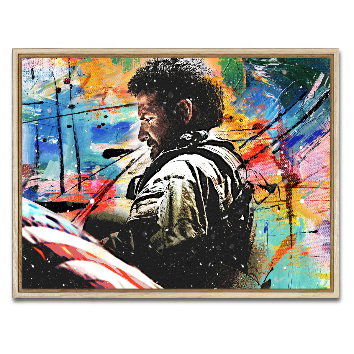 AUTO-MOCKUP WHITE | American Sniper | 1 Piece | Natural Framed Canvas | group=4x3