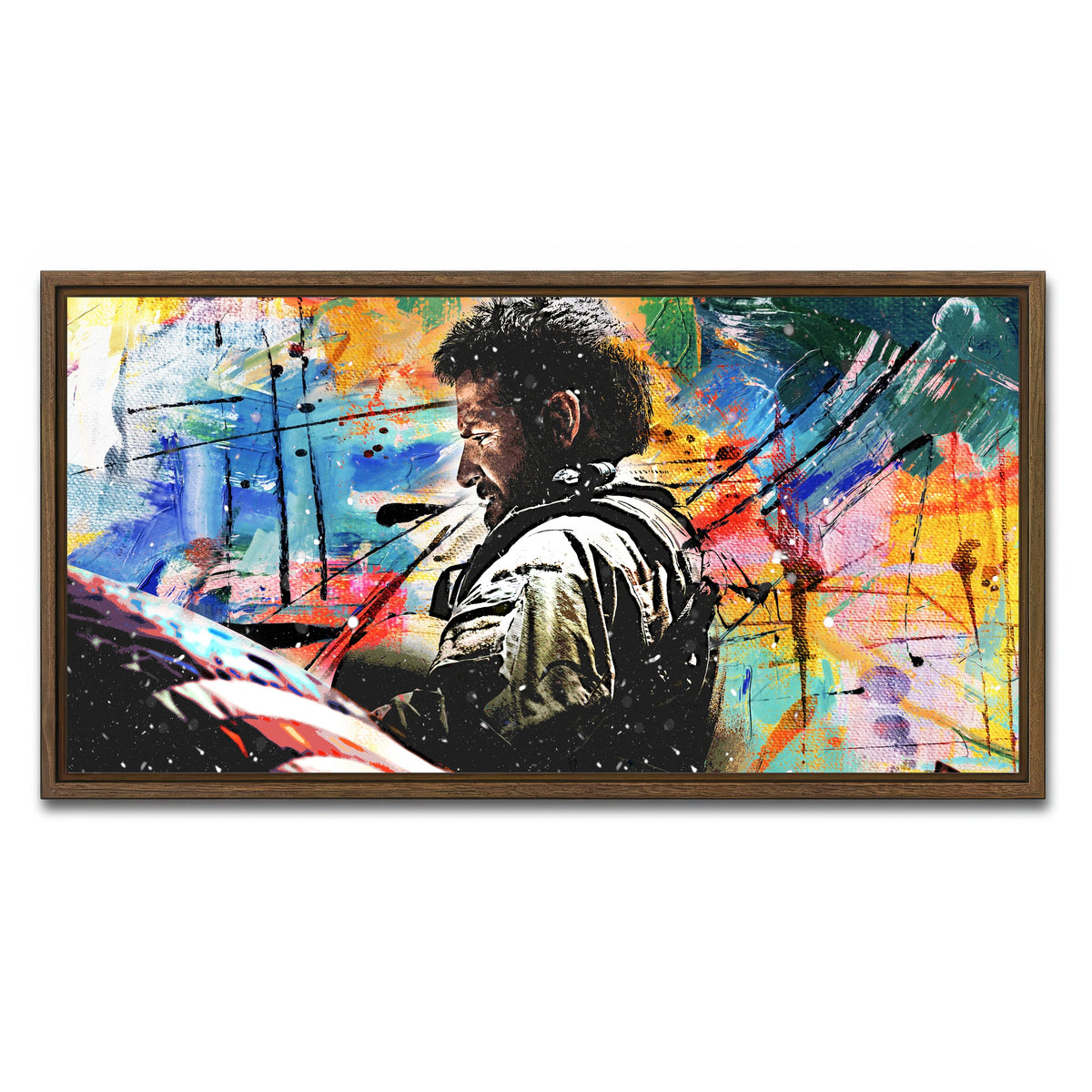 AUTO-MOCKUP WHITE | American Sniper | 1 Piece | Walnut Framed Canvas | group=2x1