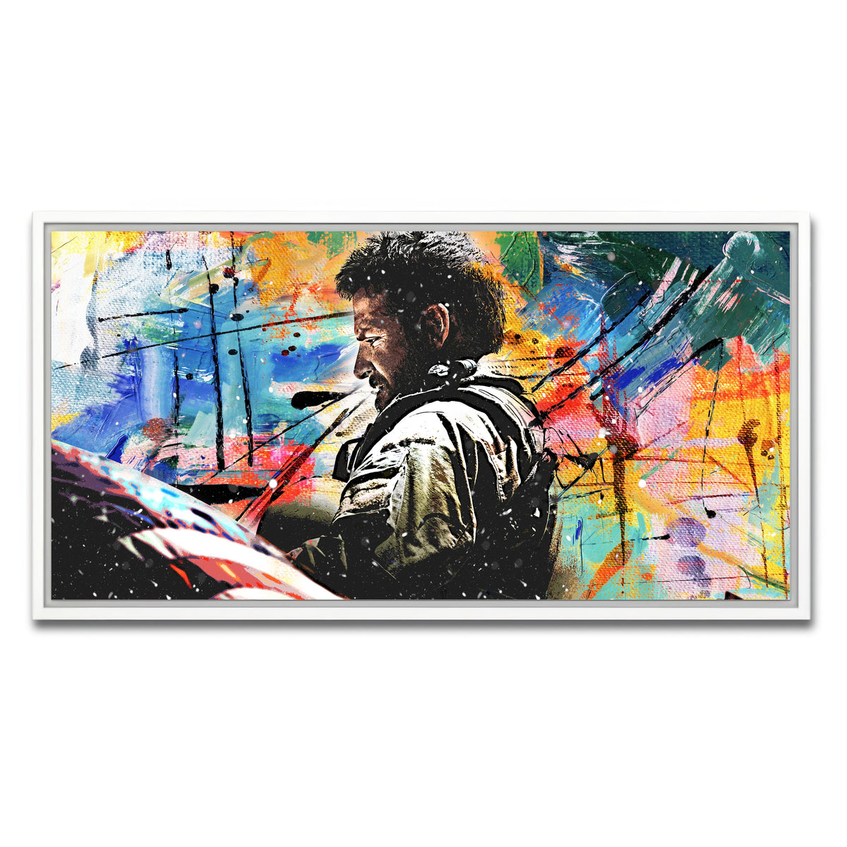 AUTO-MOCKUP WHITE | American Sniper | 1 Piece | White Framed Canvas | group=2x1
