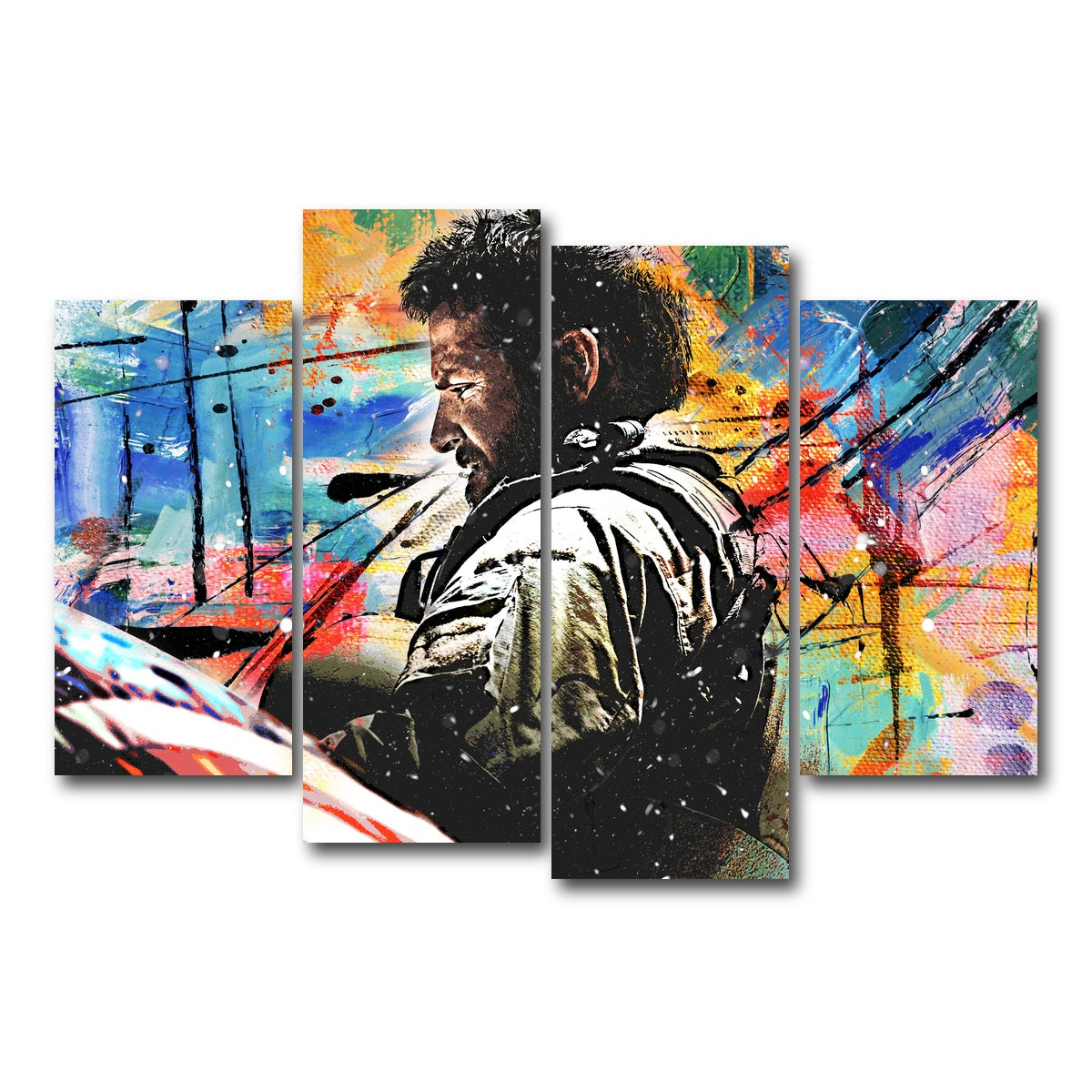 AUTO-MOCKUP WHITE | American Sniper | 4 Piece | Gallery Wrap Canvas | group=4_short