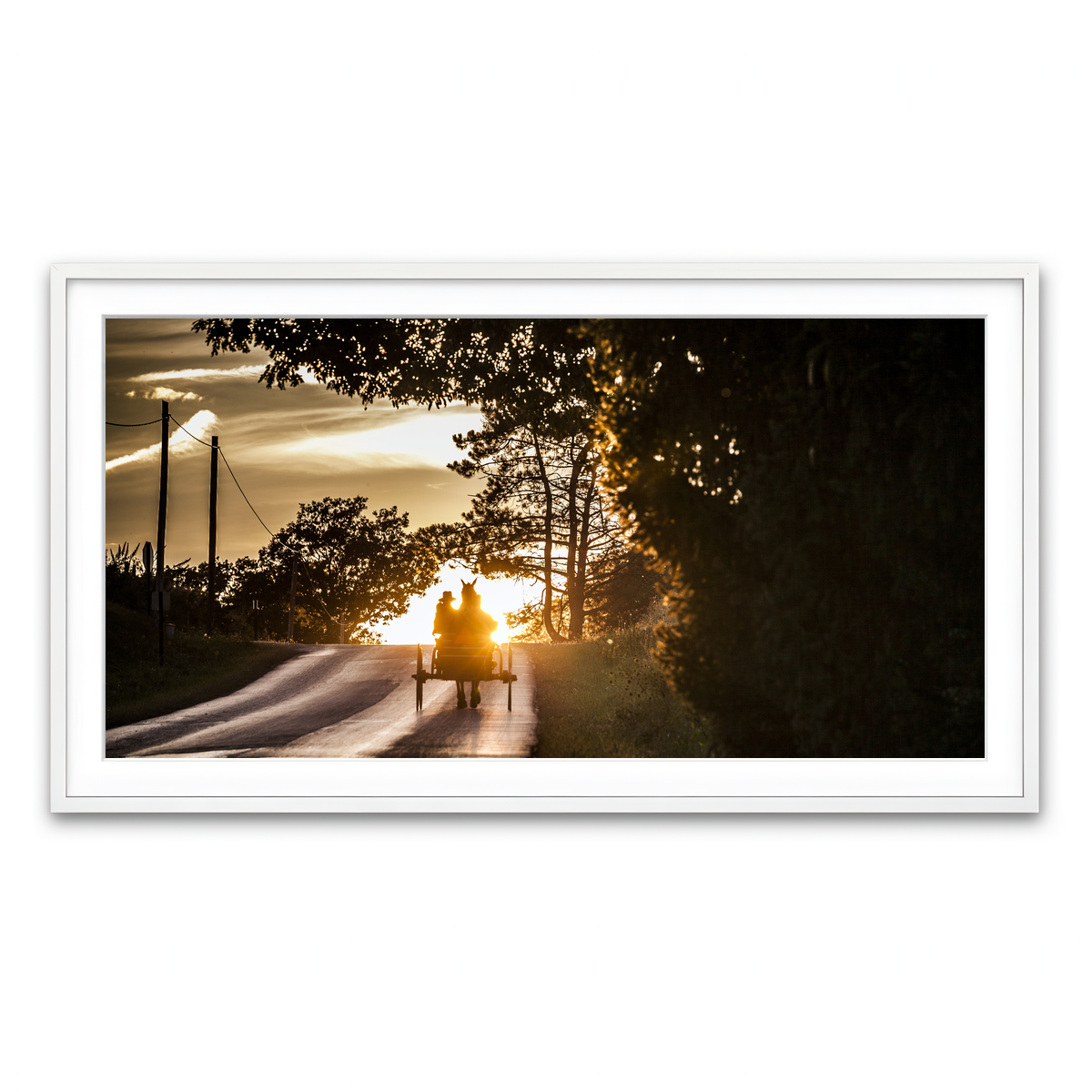 Framed Print 2x1 White