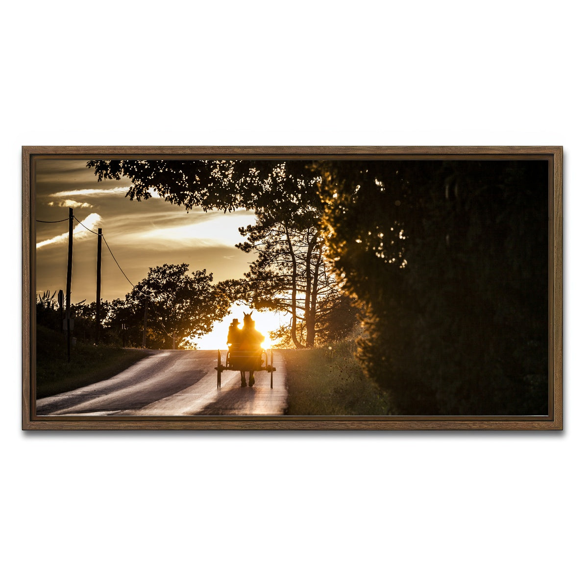 AUTO-MOCKUP WHITE | Amish land of Holmes County | 1 Piece | Walnut Framed Canvas | group=2x1