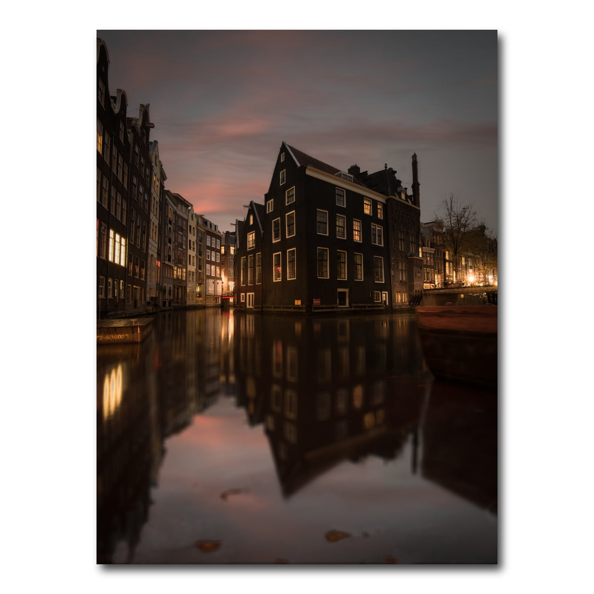AUTO-MOCKUP WHITE | Amsterdam At Dusk | 1 Piece | Gallery Wrap Canvas | group=3x4