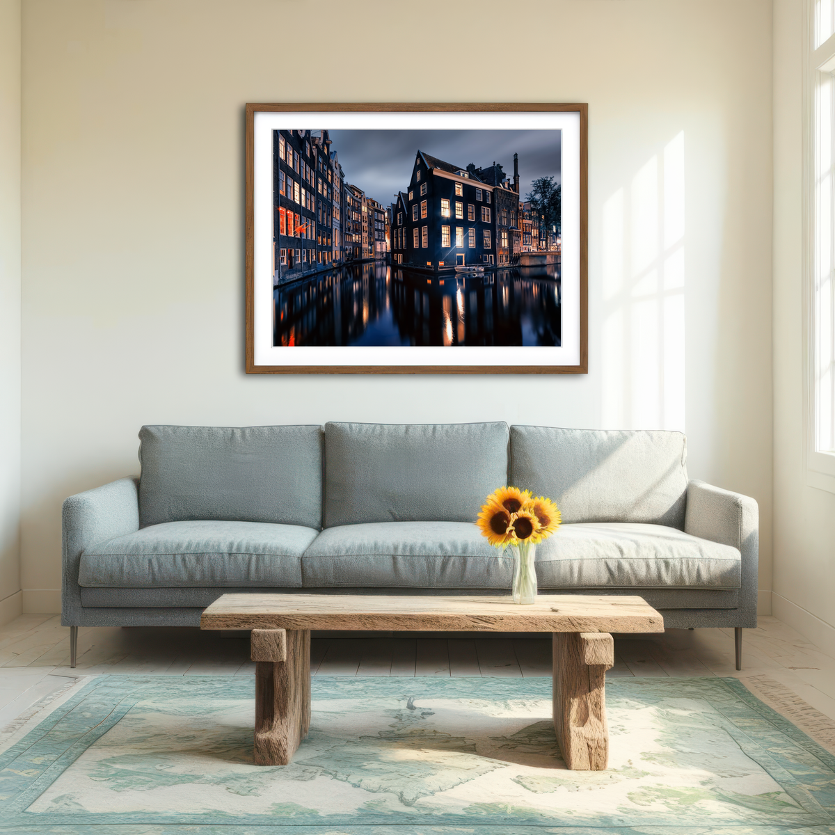 AUTO-MOCKUP ROOM | Amsterdam By Night Wall Art