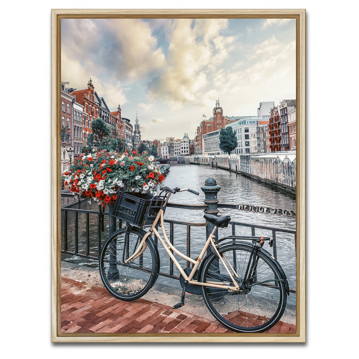 AUTO-MOCKUP WHITE | Amsterdam Canal | 1 Piece | Natural Framed Canvas | group=3x4