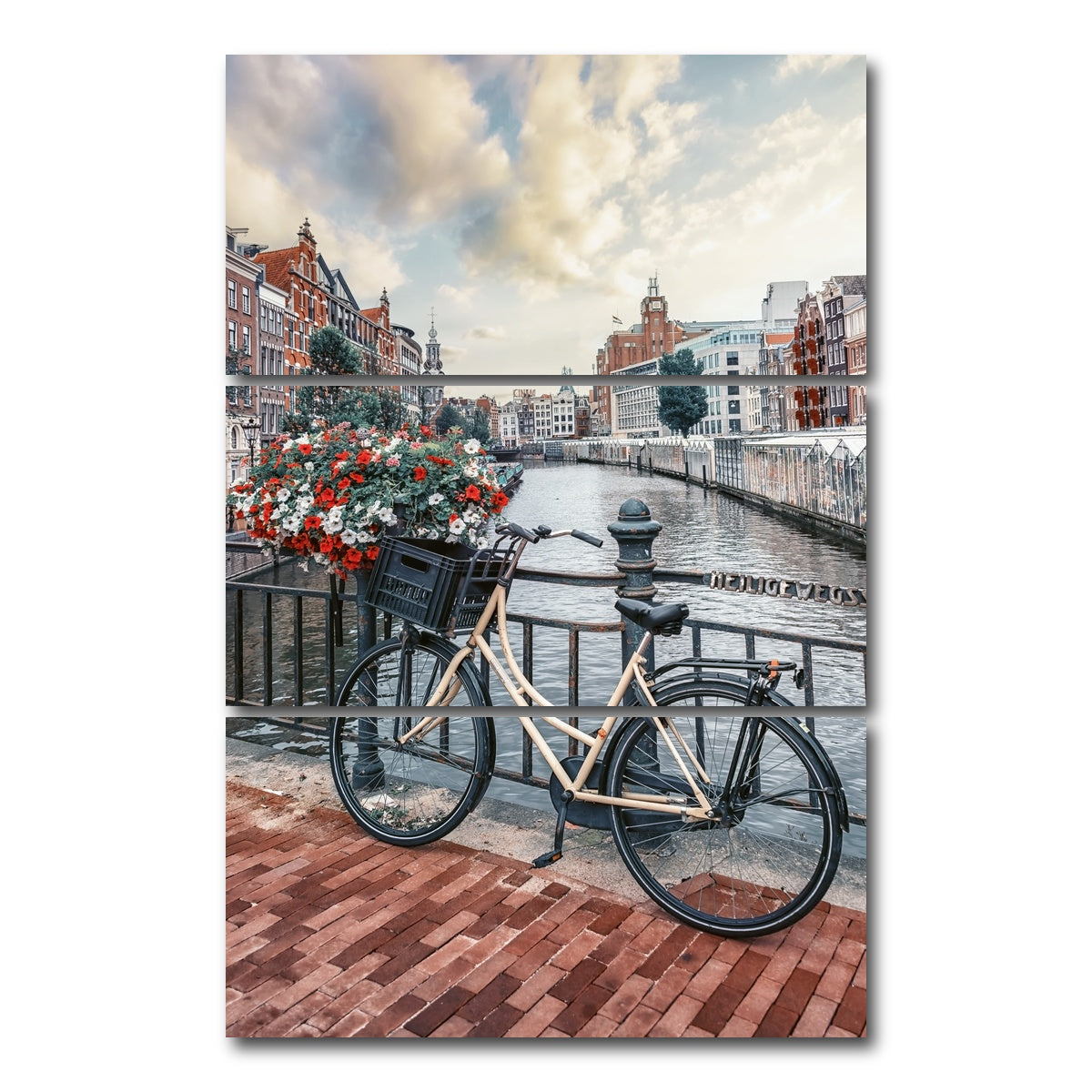 AUTO-MOCKUP WHITE | Amsterdam Canal | 3 Piece | Gallery Wrap Canvas | group=12x24_stacked