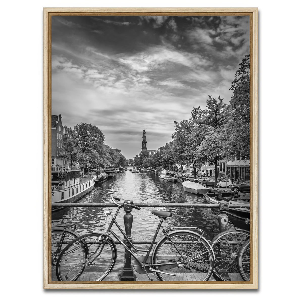 AUTO-MOCKUP WHITE | Amsterdam Cityscape | 1 Piece | Natural Framed Canvas | group=3x4