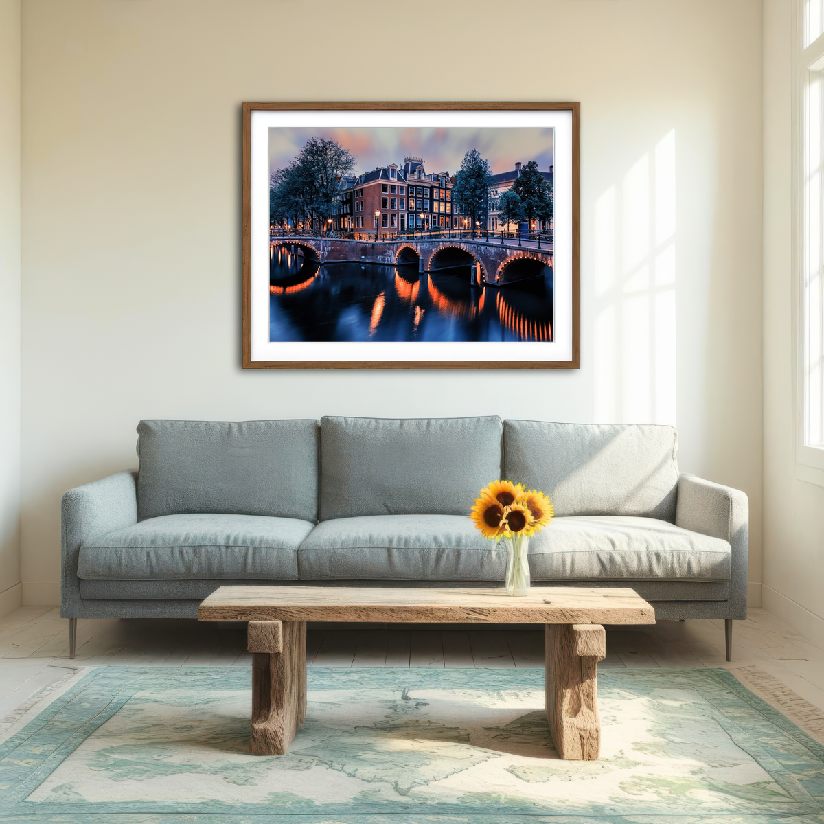 AUTO-MOCKUP ROOM | Amsterdam Sunset Wall Art