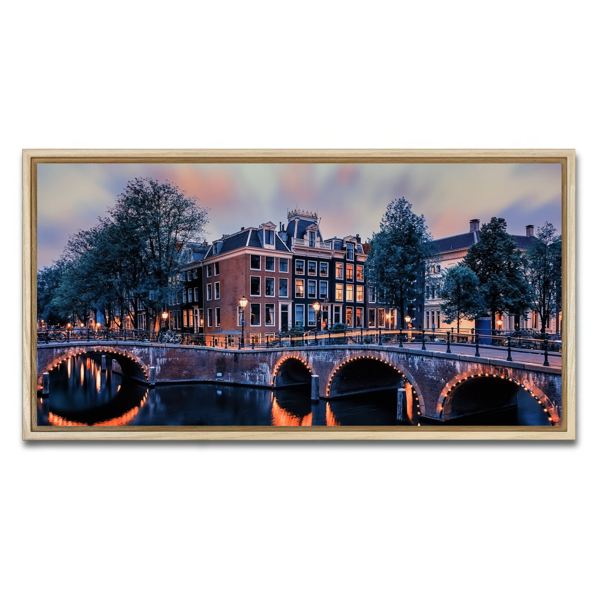 AUTO-MOCKUP WHITE | Amsterdam Sunset | 1 Piece | Natural Framed Canvas | group=2x1