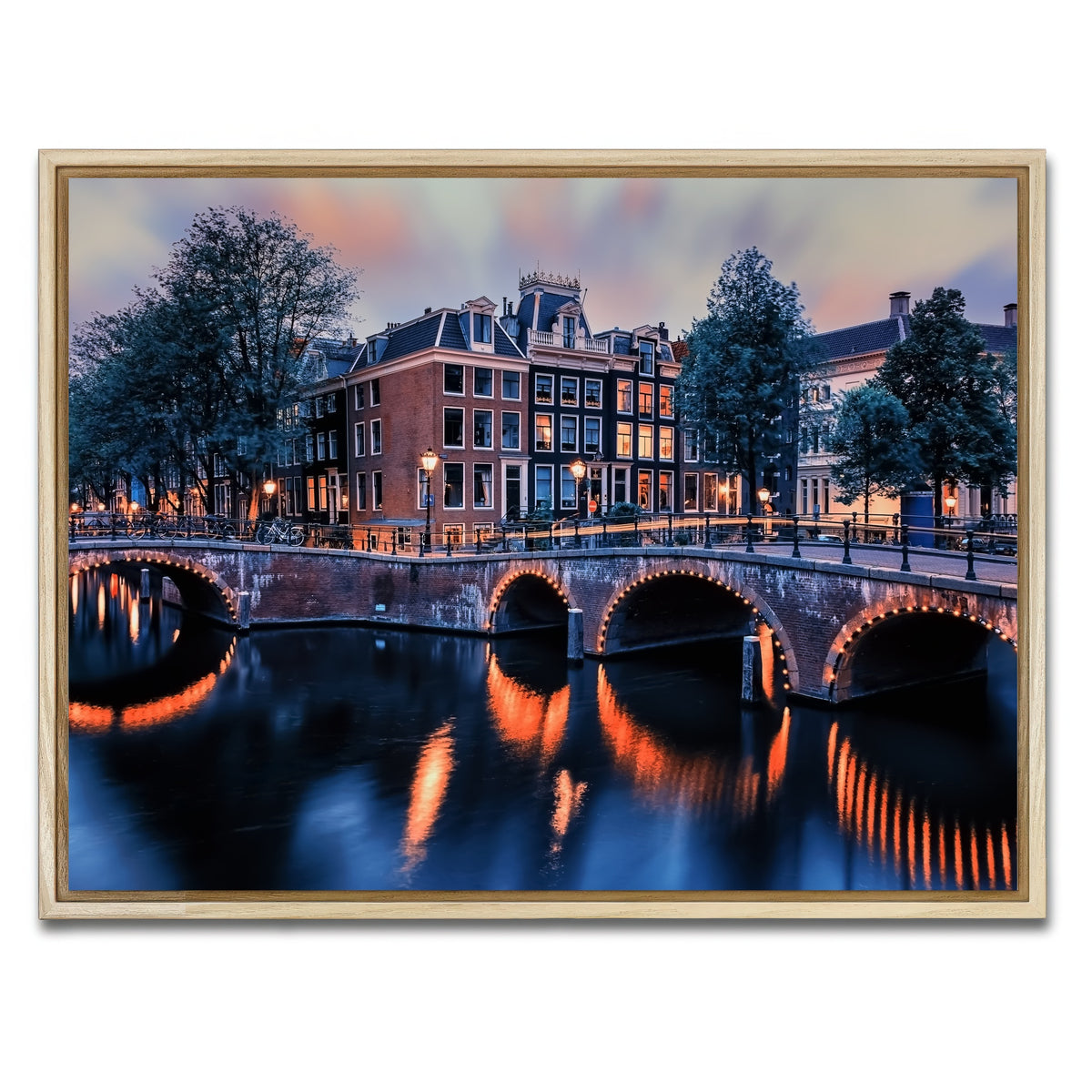 AUTO-MOCKUP WHITE | Amsterdam Sunset | 1 Piece | Natural Framed Canvas | group=4x3