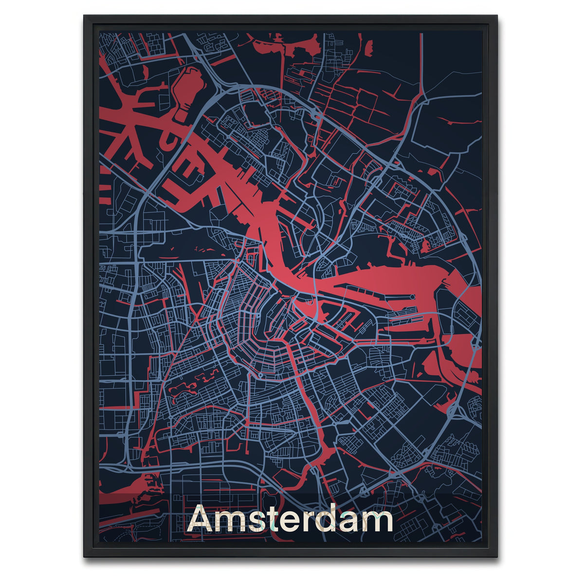 AUTO-MOCKUP WHITE | Amsterdam | 1 Piece | Black Framed Canvas | group=3x4