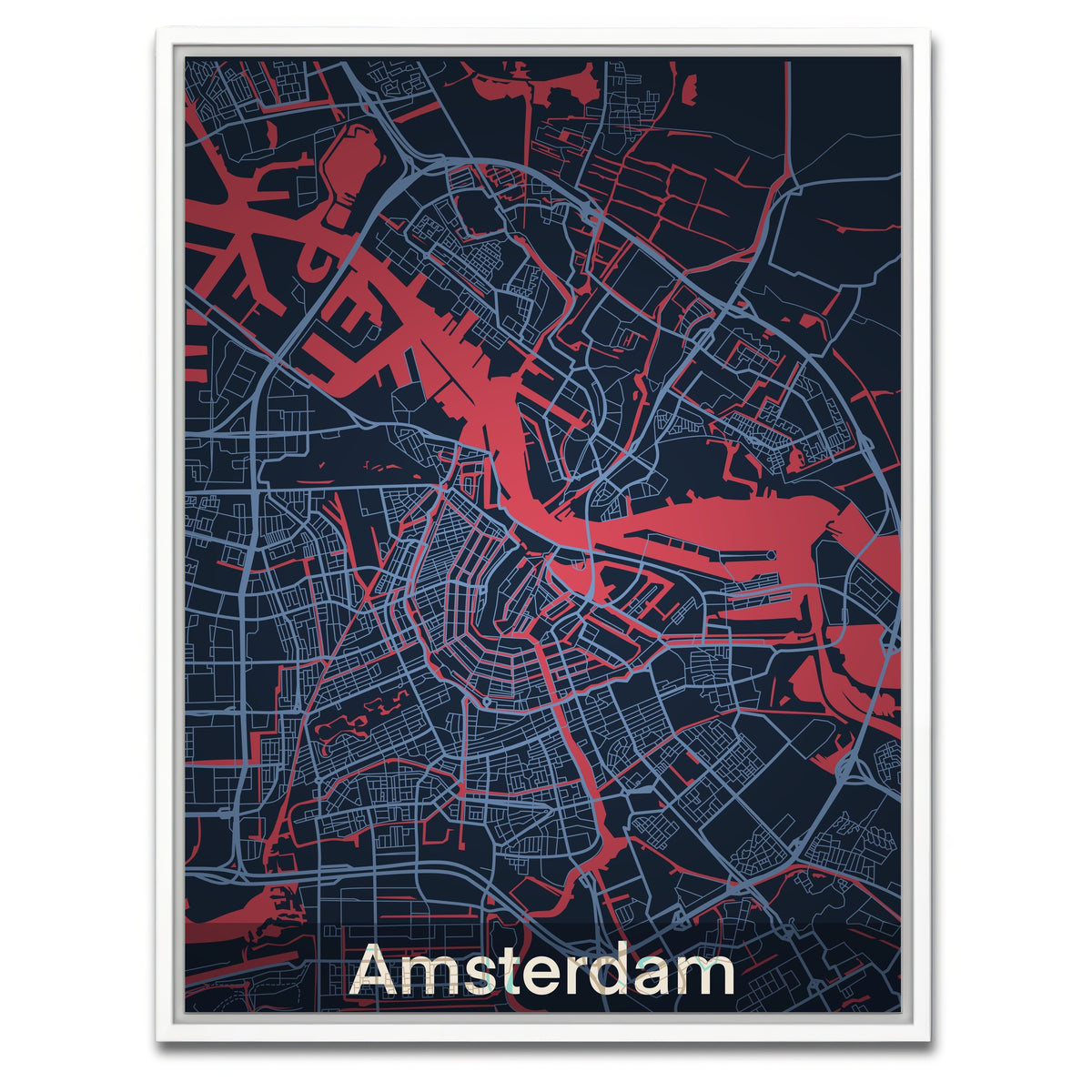 AUTO-MOCKUP WHITE | Amsterdam | 1 Piece | White Framed Canvas | group=3x4