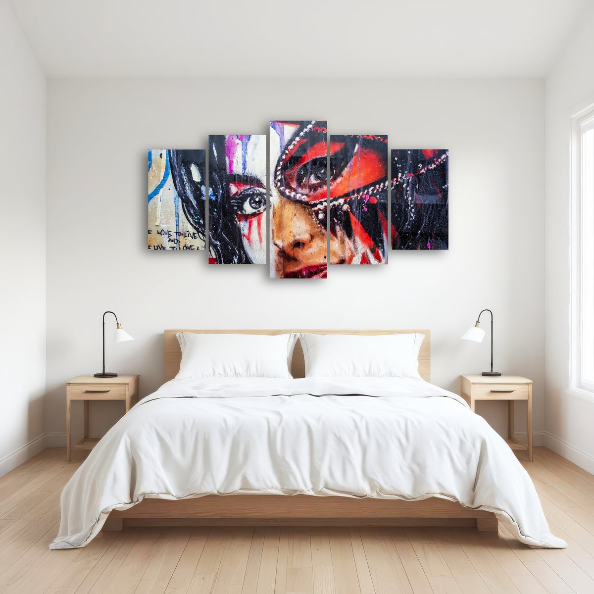 AUTO-MOCKUP ROOM | Amy Winehouse Painting on wall
