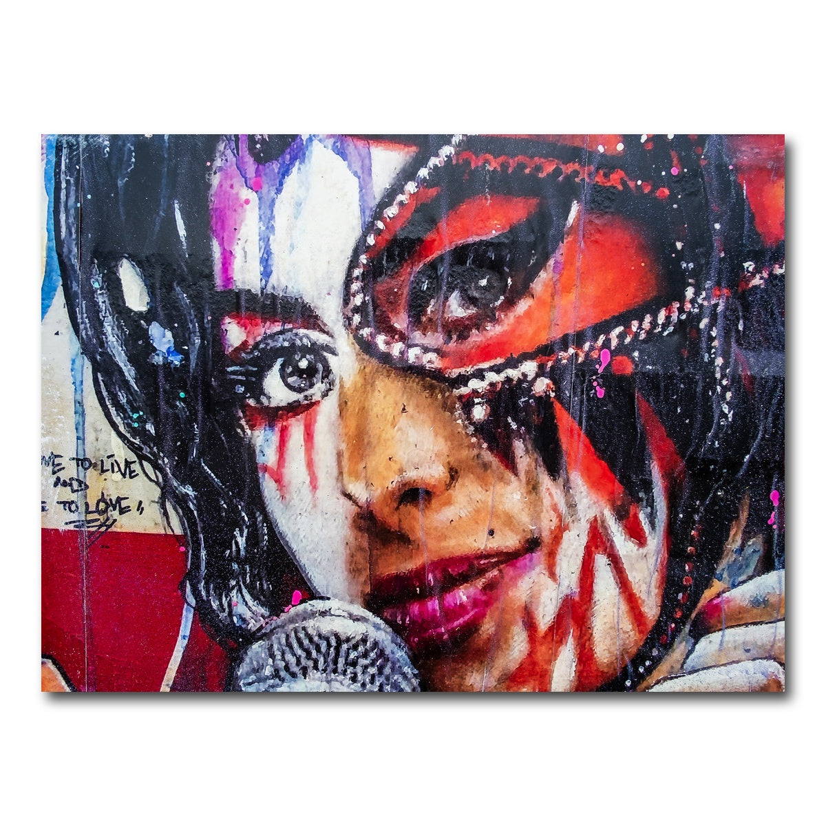 AUTO-MOCKUP WHITE | Amy Winehouse Painting on wall | 1 Piece | Gallery Wrap Canvas | group=4x3