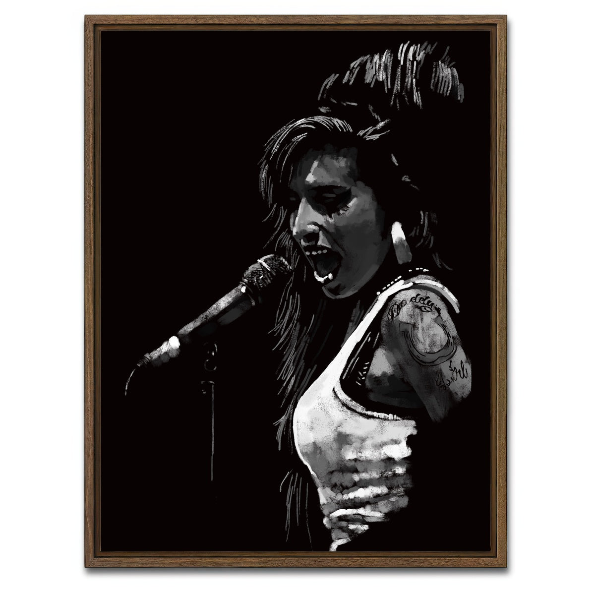 AUTO-MOCKUP WHITE | Amy | 1 Piece | Walnut Framed Canvas | group=3x4