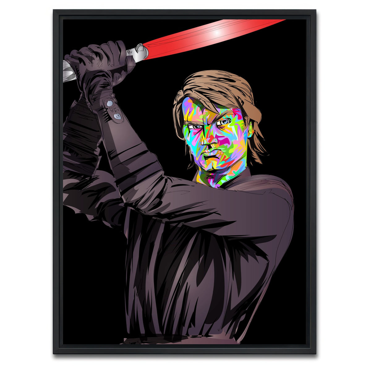 AUTO-MOCKUP WHITE | Anakin Skywalker clone wars | 1 Piece | Black Framed Canvas | group=3x4