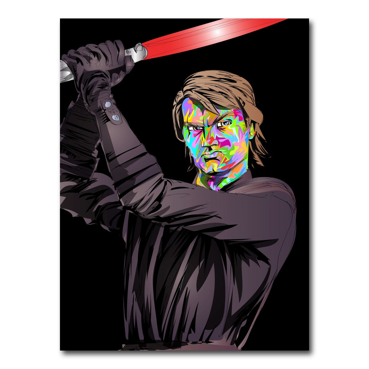 AUTO-MOCKUP WHITE | Anakin Skywalker clone wars | 1 Piece | Gallery Wrap Canvas | group=3x4