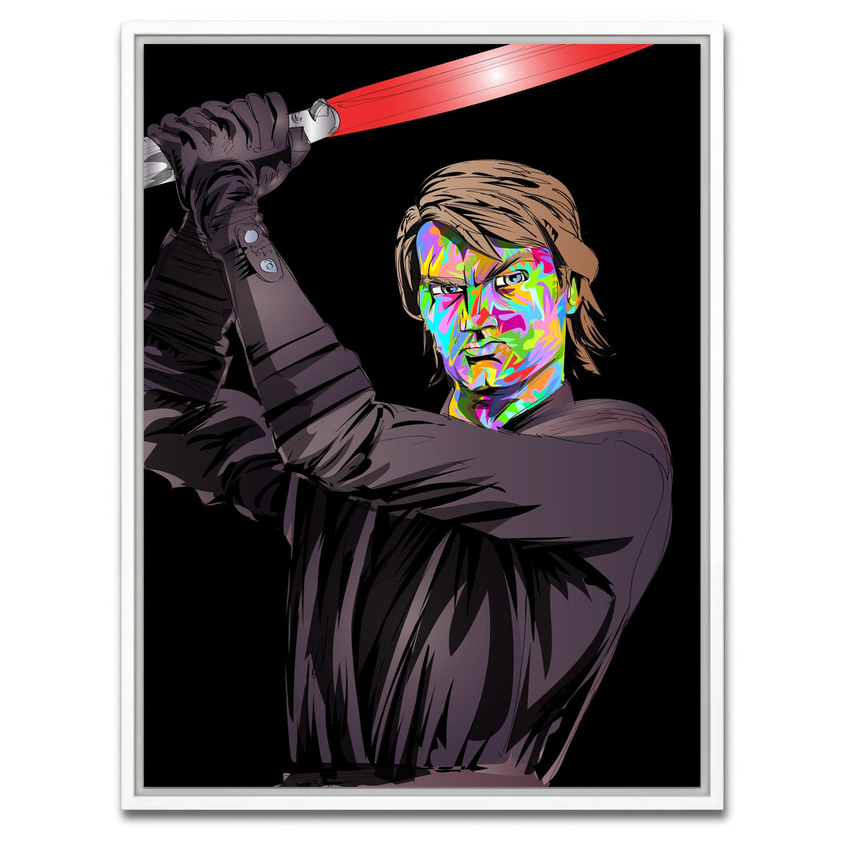 AUTO-MOCKUP WHITE | Anakin Skywalker clone wars | 1 Piece | White Framed Canvas | group=3x4